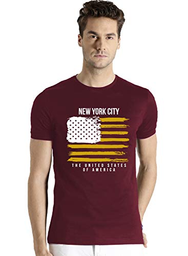 Image of ADRO Men's 100% Cotton Regular Fit T-Shirt