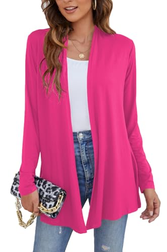 Image of Ladlop Women's Lightweight Open Front Cardigans Long Sleeve Casual Soft Drape Fall Cardigan