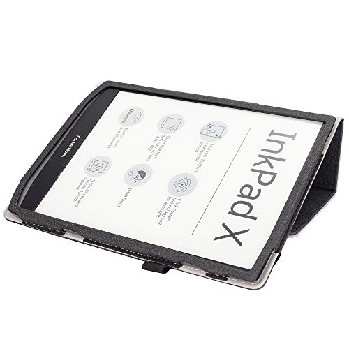 KuRoKo Premium PU Leather Case Cover with Hand Strap, Pen Holder for Pocketbook e-Book Reader InkPad X 10.3inch
