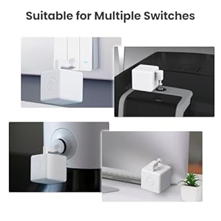 MOES Fingerbot Plus Smart Button Pusher No Wiring Switch, Upgrade with Touch Control, Work with Smart Life App, Add MOES Tuya Bluetooth Hub Make it Compatible with Alexa,Google Home and Timer Control