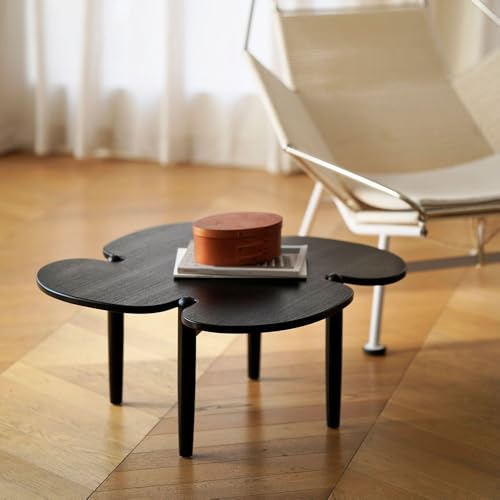 Petite table d'appoint table basse bois trèfle design scandinave - 3
