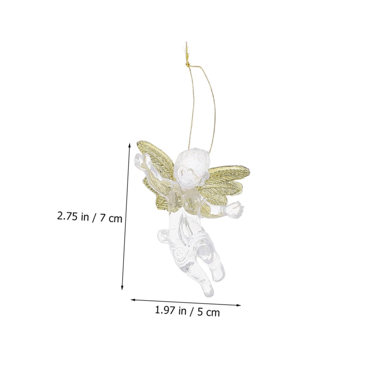 IMIKEYA 60 Pièces Pendentif Ange Transparent Poupée Suspendue De Noël Ornement De Poupée d'ange Décoration De Noël à La Maison ée Suspendue Arbre De Décorations De Plastique