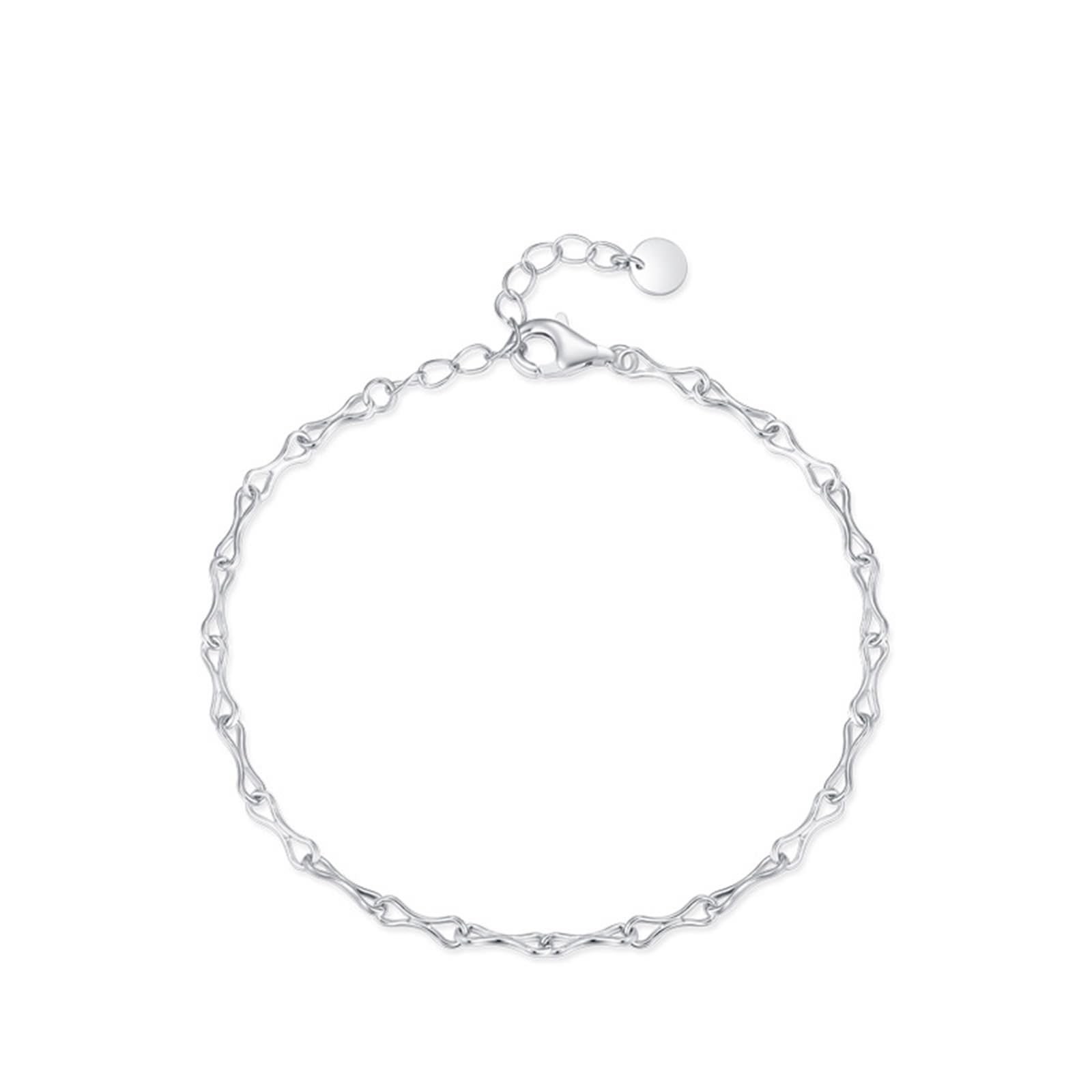 KnSam Pulseras de oro 750 de 18 quilates para mujer, joyas de oro auténtico, brazalete infinito para mujer, pulseras PT950 Platinum
