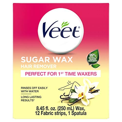 VEET Sugar Wax Hair Remover - Perfect for First Time Waxers - Contains