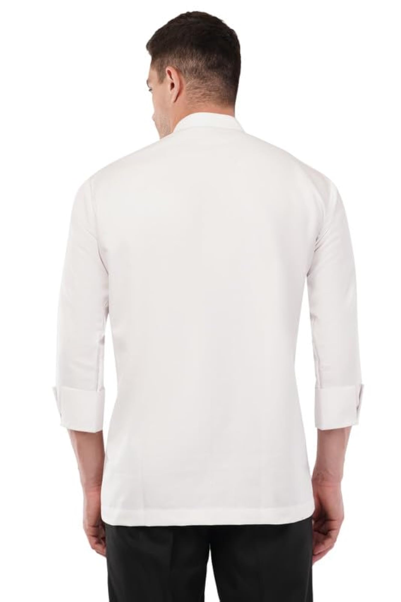 White Gabardine Chef Coat for Professional Use