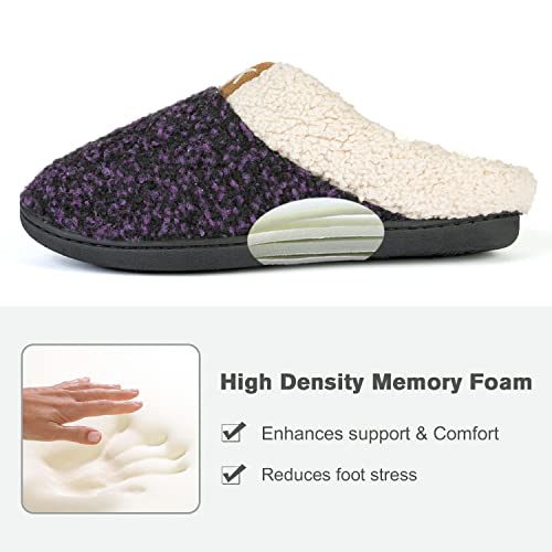 Image of ULTRAIDEAS Women's Indoor Bedroom Slipper with Memory Foam, Gift for Women, Wool-Like House Shoe with Anti-Skid Rubber Sole for Ladies