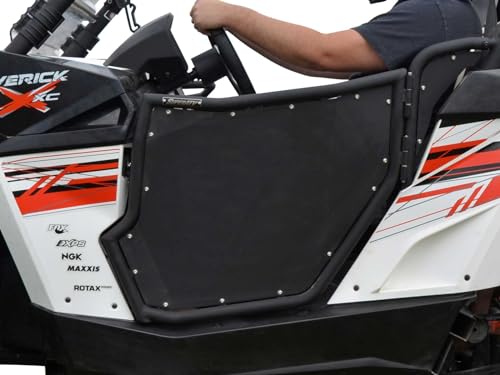 SuperATV Aluminum Doors for 2013+ Can-Am Maverick - Two Doors - UV-Resistant Powder Coated - Made with Lightweight Multi-Blend Aluminum - Automotive Style Latch - Ideal Height for Comfortable Ride