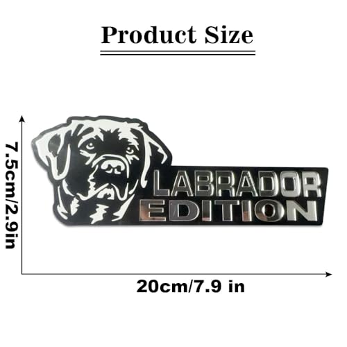 Image of Dog Edition Car Badges Laser Cutting Car Vehicle Emblem,3D Car Badge Automotive Decals Stickers Funy Animal Decor Car Accessories Gifts for Car Truck Rv Boat Exterior Decoration (Labrador2)