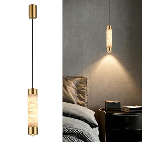 Suspension albâtre naturel pour chambre lumineuse et apaisante