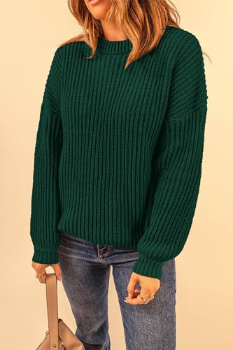 PRETTYGARDEN Fall Sweaters for Women 2025 Fashion Long Sleeve Casual Ribbed Knit Winter Clothes Pullover Jumper Tops