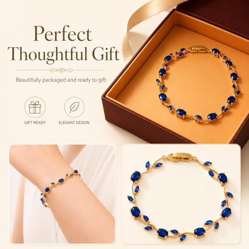 Image of Shining Diva Fashion Tulip Bracelet for Women, Floral Crystal, Anti Tarnish Jewellery Stylish Bracelet Gifts for Girls