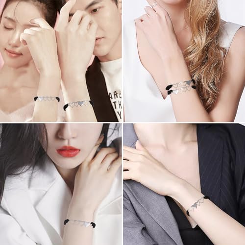 Image of Ornaland 2 /3 /4 /5 Pcs Friendship Bracelet Best Friend Bracelets Bff Matching Heart Bracelet Braided Bracelet Best Friend Friendship Gifts for Women Friends Girls Teen