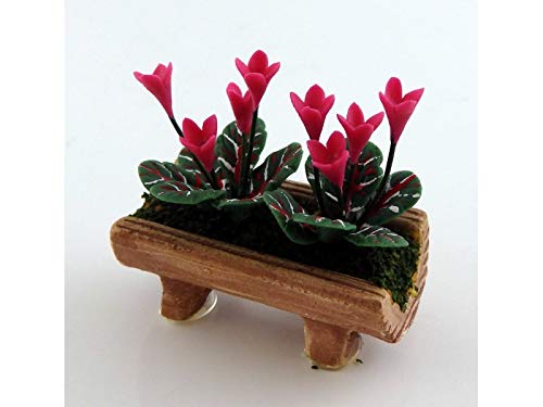Melody Jane Puppenhaus Miniatur – Zwei Rosa Rosen Im Blumentopf, Maßstab 1:12, Für Puppenhäuser & Dioramen