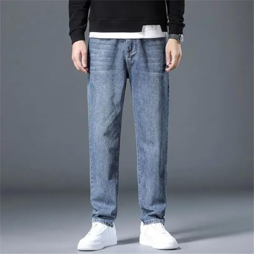 Men Jeans with Pockets Streetwear Trousers Wide Leg Cotton Cowboy Pants2