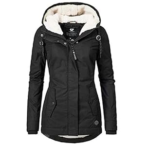 Manteau En Laine Femme Manteau D Hiver Femme D Hiver Chaud à Manches Longues En Polaire Pour Avec Poche Zippée Vetement Manteaux Black S