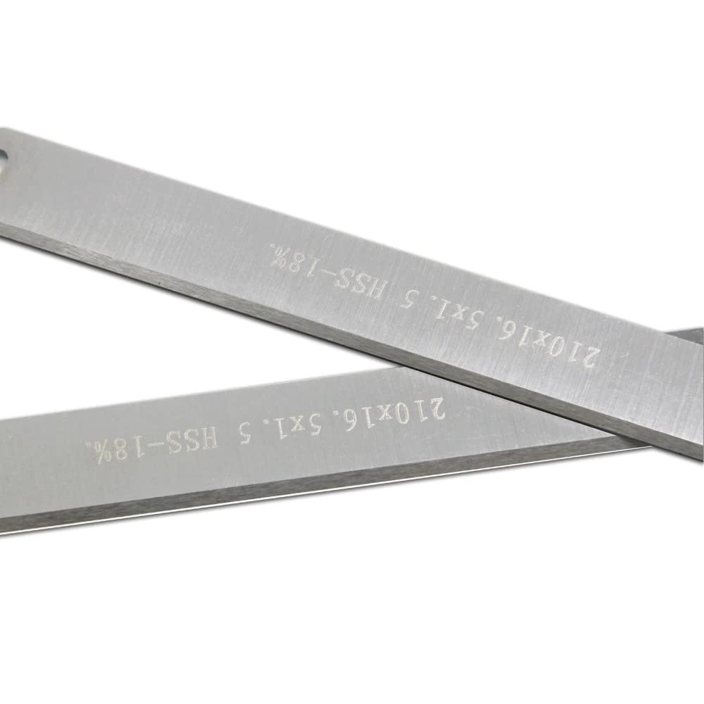Genérico 4pcs 8" Hss Cuchilla de cepillador de Espesor 210x16.5x1.5mm Cuchillos de cepillador de Madera Erbauer 052 BTE & PB02 Piezas de Herramientas eléctricas de carpintería