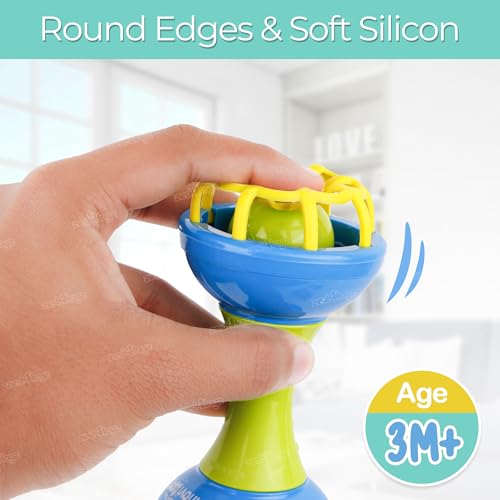 Image of Zest 4 Toyz Baby Rattle Toy for Toddler Colorful Soft-Grip Rattles Teether Toys for Babies Toy with Gentle Sound BPA-Free Safe for 3 Months and Above Perfect First Gift for Infants