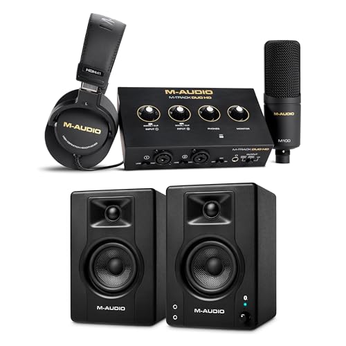 Enceintes Bluetooth BX3 M-Audio double XLR pour mixage précis