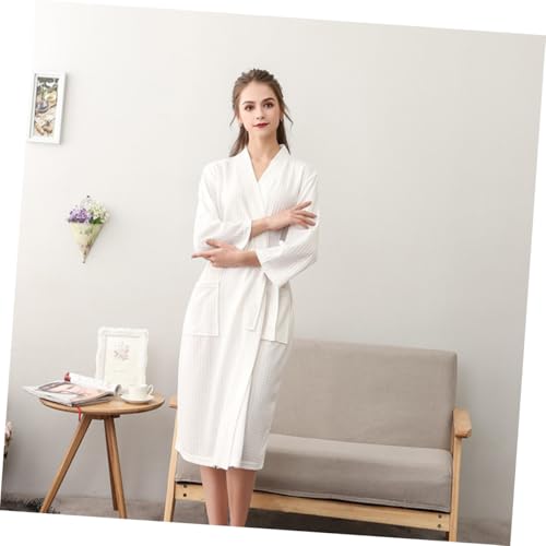 Peignoir séchage rapide en polyester blanc confortable et léger - 7