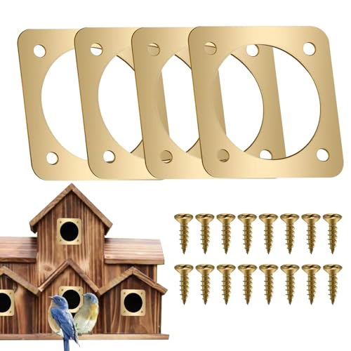 Bluebird House Guard en métal, protection contre les prédateurs en métal, pour Bluebird House, 4 protections de rechange pour nichoir à oiseaux, grille de protection en cuivre, grille de rechange pour