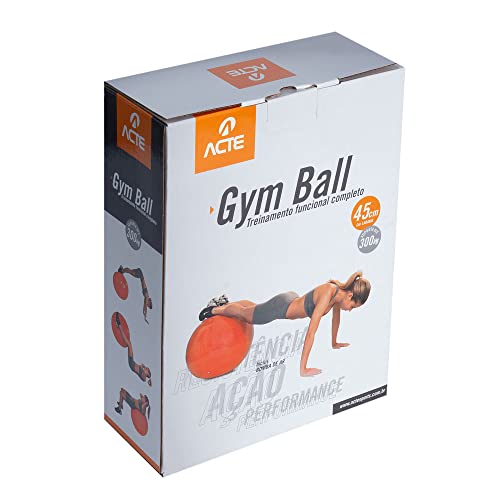 Acte, Bola de Pilates com Bomba de Ar T9-45 - Laranja