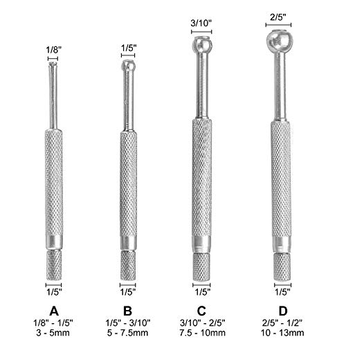 image for HFS (R) 4 pc Full-Ball Small Bore Hole Precision Gage Gauge Set