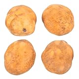 ORFOFE 4piezas Decoración De Vegetales Artificiales De Patatas Falsas Realistas para Fotografía y Exhibición Hogar Jardín y Restaurantes