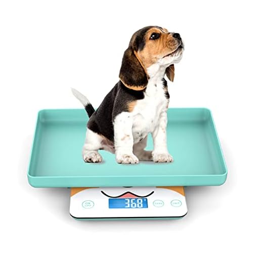 Pet Scale for Newborn Puppy and Kitten, Pet Scale with Detachable Tray for Dog Whelping Nursing, Weigh Pets Baby in Grams, 33lbs (±1 Gram) (Blue)