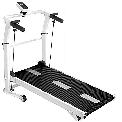 Image of Household Small Folding Treadmills Mini Walking Machine Silent Shock Absorption Treadmill Fitness Equipment with Drawstring and Multi-Function Instrument Panel