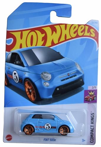 Hot Wheels Fiat 500e Compact Kings Azul 22/250 miniatura 1