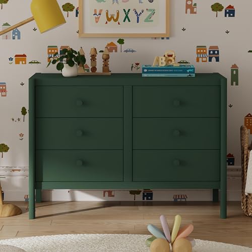 daVinci Birdie 6-Drawer Dresser in Forest Green, GREENGUARD Gold Certified - Thumbnail 2