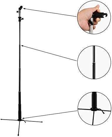 43 Inch/110 Centimeter Light Reflector 5-in-1 Collapsible Photography Reflectors kit with Metal Clamp and Light Stand for Studio Lighting Outdoor shooting (Silver/gold/white/black/Translucent)