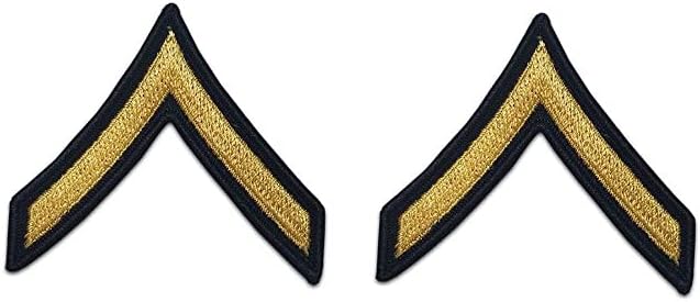 US Army Male Rank Gold On Blue Chevrons For ASU