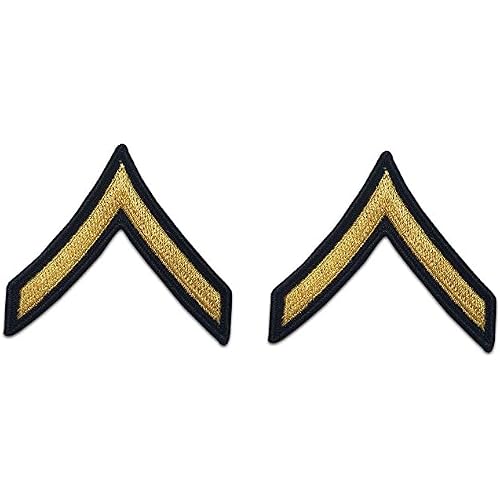 US Army Male Rank Gold On Blue Chevrons For ASU