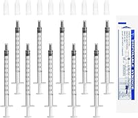 10Stück 1ml Spritze mit Luer Kunststoffspritze Ohne Nadel für Nachfüllen und Messen Öl Klebstoffapplikator von Flüssigkeiten Füttern von Haustieren wissenschaftliche Labors,1ml Kolostrum Spritze