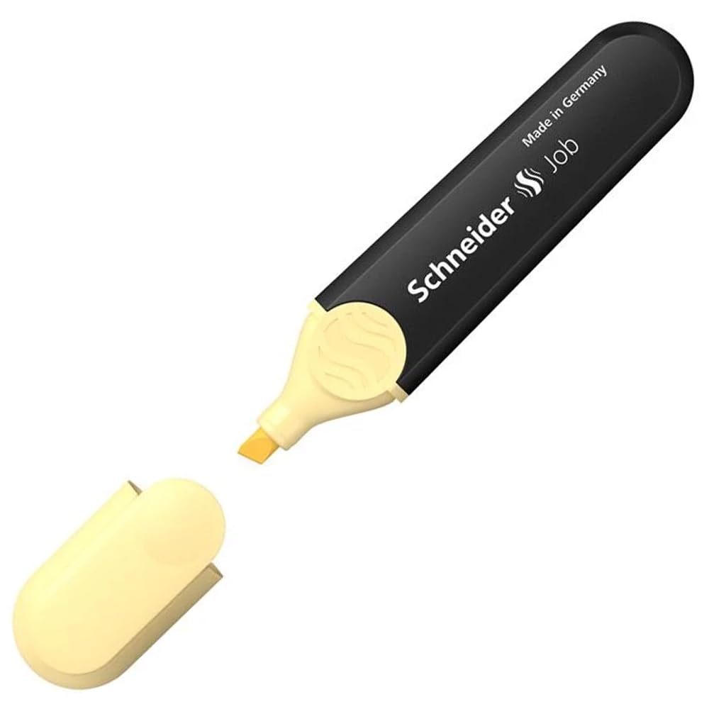 Schneider 1-5mm Pastel Yellow Highlighter, Job Highlighter with Maximum Brightness Ink