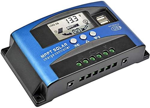 SUNYIMA 50A MPPT SolarLaderegler, Solar Ladegerät Controller mit LCD Display Dual USB mehrere Laststeuerungsmodi, MPPT technischer maximaler Ladestrom (50A)