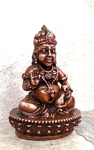 Image of Copper Idols India, 2.5 inches, Handmade Kuberar, 220Grams, Patina Antique Finish, Pack of 1 Piece
