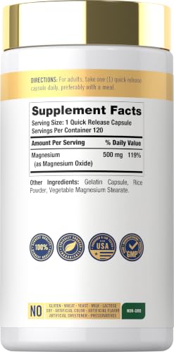Carlyle Magnesium Oxide 500mg Capsules