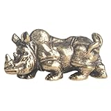 Rhinocéros miniature de bureau : représentant un rhinocéros à l'apparence délicate et simple, cet objet décoratif est unique et constitue une véritable sculpture ornementale