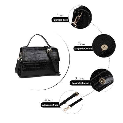 Gladdon Small Leather Crossbody Purse for Women Trendy Ladies Top Handle Shoulder Bags4