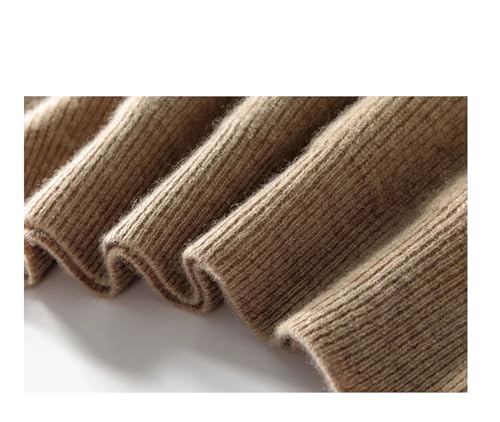 Men's Solid Merino Wool Sweater Turtleneck Knitted Pullover Thickening Tops Long Sleeve Jumpers4