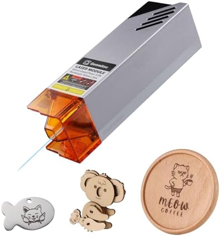 Genmitsu Laser Engraver Module, 5000mW Optical Power, 450nm Wavelength for Genmitsu Cubiko, 3018-PRO & 3018-PROVer, 3018-PROVer V2, 3020-PRO MAX, 3020-PRO MAX V2 CNC Machines