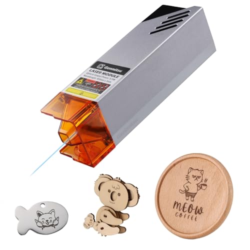 Module de gravure laser Genmitsu, puissance optique 5 000 mW, longueur d'onde 450 nm pour machines CNC Genmitsu Cubiko, 3018-PRO et 3018-PROVer, 3018-PROVer...