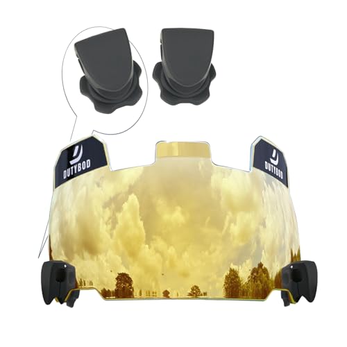 Football Visor, Football Helmet Visor, Football Shield, Fits Youth and Adult Football Helmets (revo Bronze Gold)