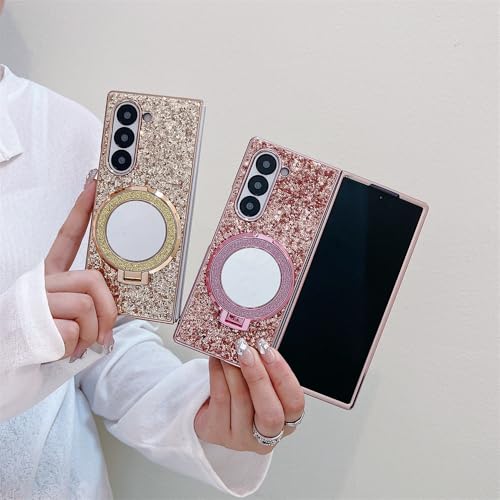 Coque Samsung Z Fold 5 support magnétique miroir pour vos retouches en soirée