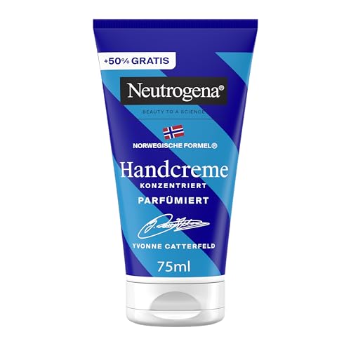Neutrogena Handcreme konzentriert parfümiert (75ml), beruhigende Feuchtigkeitscreme mit 40% Glycerin + Vitamin E bei extrem trockenen, rissigen Händen