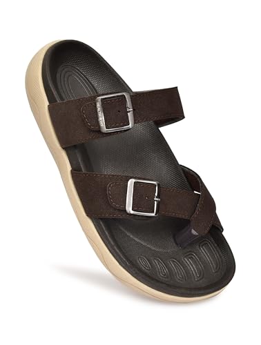 Image of HEALTH FIT Extra Soft Premium Classic Cushion Sliders /with Adjustable Buckle Strap & Light Weight Anti-SkidWaterproof Luxurious Slippers for Men's HF119