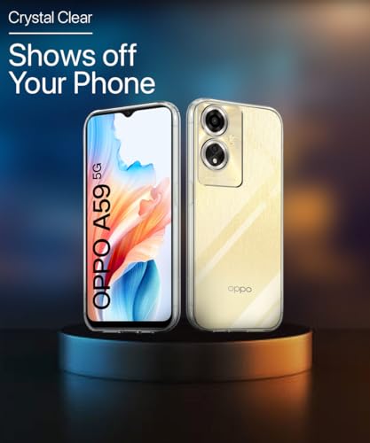 Image of WOW IMAGINE Crystal Clear Transparent Back Case Cover for Oppo A59 5G | Full Device & Camera Protection Shockproof TPU | Flexible Silicone Back Cover Case - Transparent