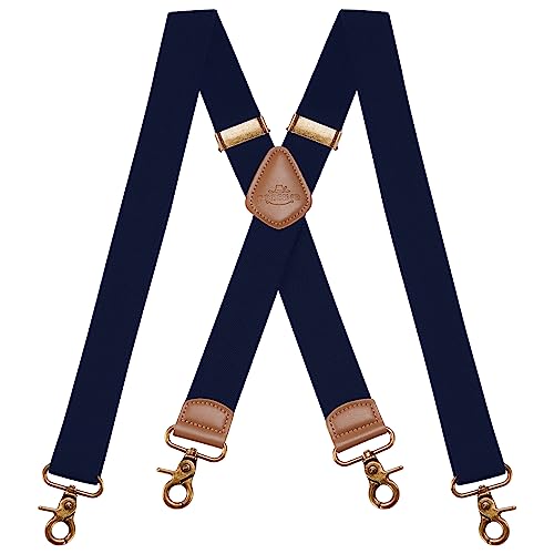 Dresime Bretelle Uomo 4 Ganci Elastiche Regolabili a X